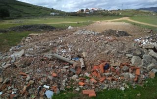Situación en la que se encuentra el camino al albergue en Logrosán
