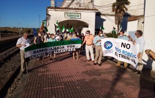 Reivindicación sobre el tren en Valencia de Alcántara