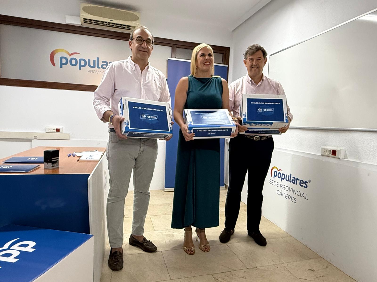 Elena Manzano Silva presenta la única candidatura a la presidencia del Partido Popular de la provincia de Cáceres